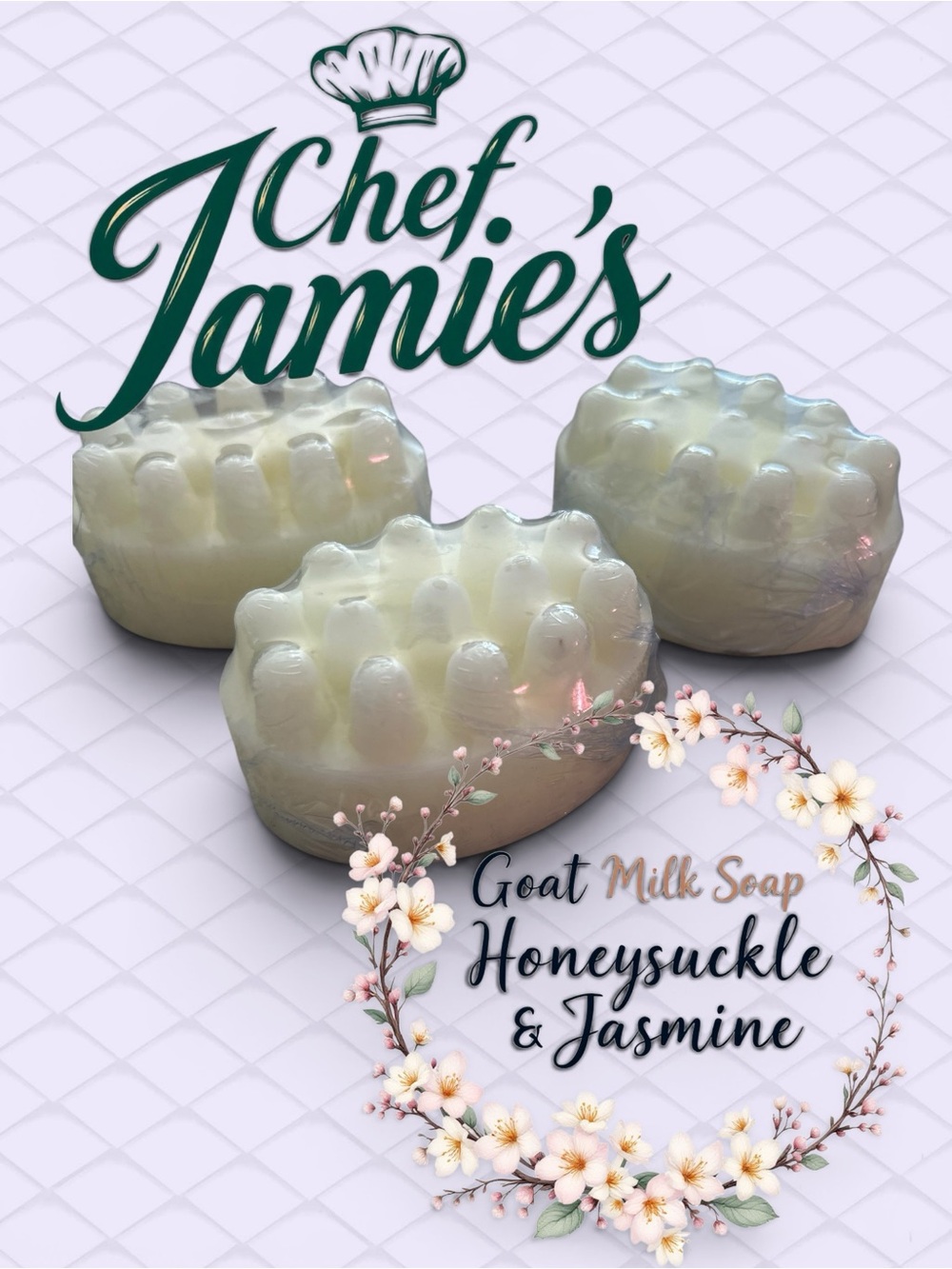 Chef Jamie's Goat Milk Soap - Honeysuckle & Jasmine 5oz bar